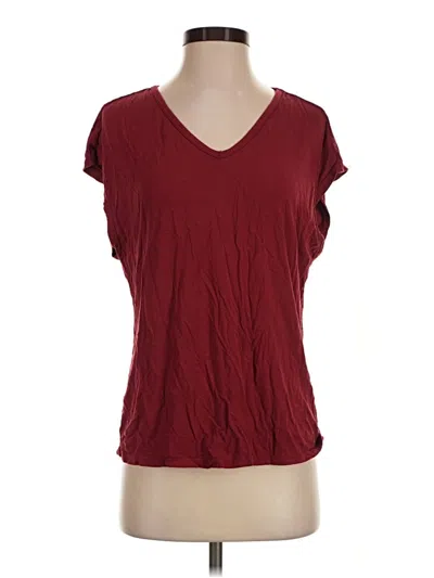 Pre-owned Halara Short Sleeve T-shirt In Burgundy