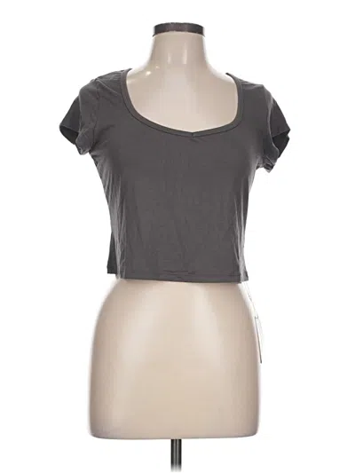 Pre-owned Halara Short Sleeve T-shirt In Gray