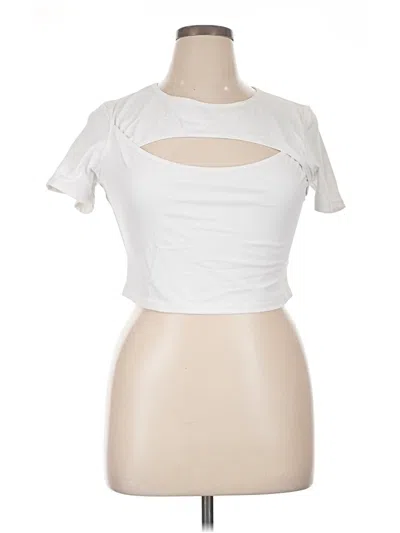 Pre-owned Halara Short Sleeve T-shirt In White