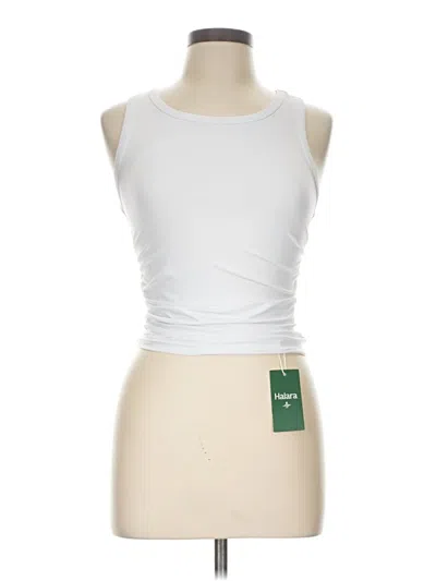 Pre-owned Halara Sleeveless Top White Boatneck Tops