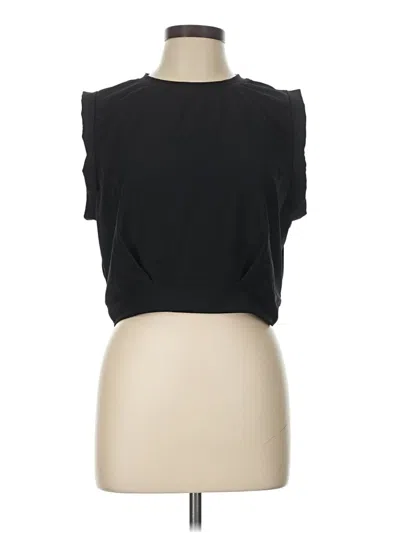 Pre-owned Halara Sleeveless T-shirt In Black