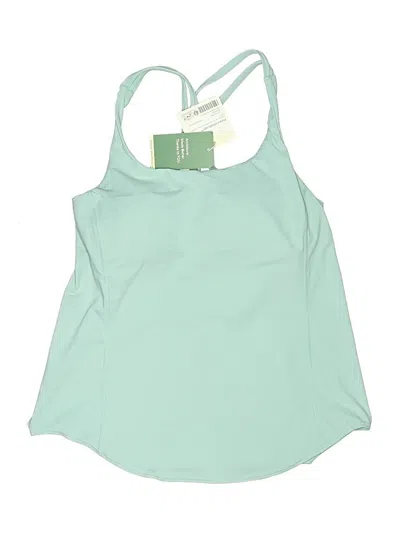 Pre-owned Halara Swimsuit Top Green Solid Pattern Swimwear
