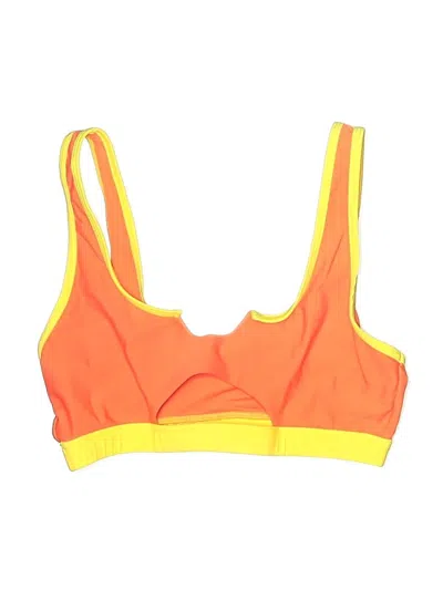 Pre-owned Halara Swimsuit Top Orange Swimwear
