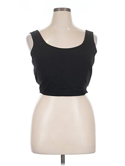 Pre-owned Halara Tank Top Black Strapless Neckline Tops