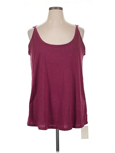 Halara Tank Top Burgundy Cold Shoulder Neckline Tops