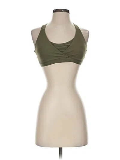 Pre-owned Halara Tank Top Green Halter Neckline Tops