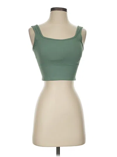 Pre-owned Halara Tank Top Green Strapless Neckline Tops