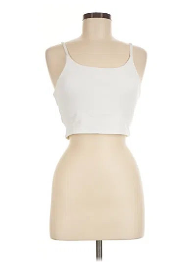 Pre-owned Halara Tank Top Ivory Strapless Neckline Tops