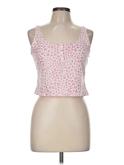 Pre-owned Halara Tank Top Pink Sweetheart Neckline Tops