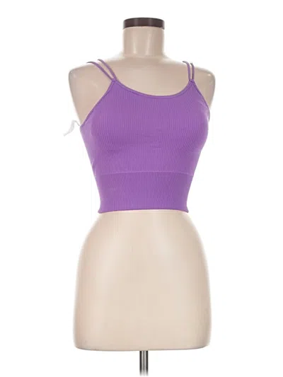 Pre-owned Halara Tank Top Purple Halter Neckline Tops