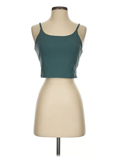Pre-owned Halara Tank Top Teal Strapless Neckline Tops