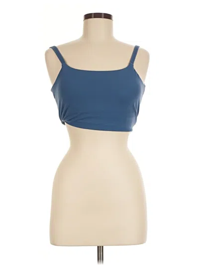Pre-owned Halara Tube Top Blue Strapless Neckline Tops