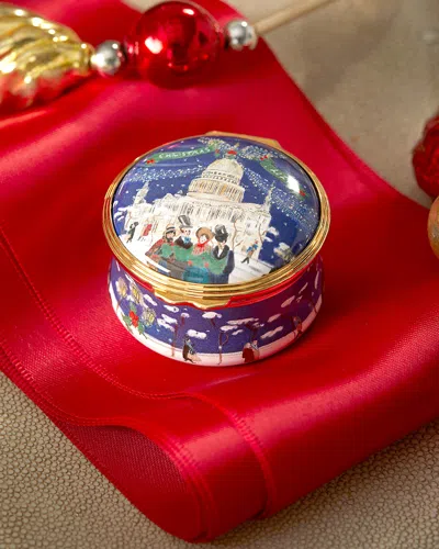 Halcyon Days 2024 Annual Holiday Enamel Box In Blue