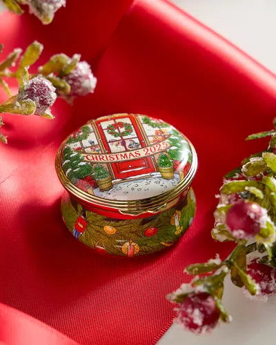 Halcyon Days 2025 Annual Holiday Enamel Box In Multi