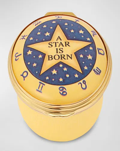 Halcyon Days A Star Is Born Enamel Box In Yellow