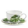 Halcyon Days Al Fresco Teacup And Saucer Set In Green