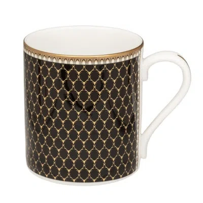 Halcyon Days Antler Trellis Back Mug In Black;white;gold