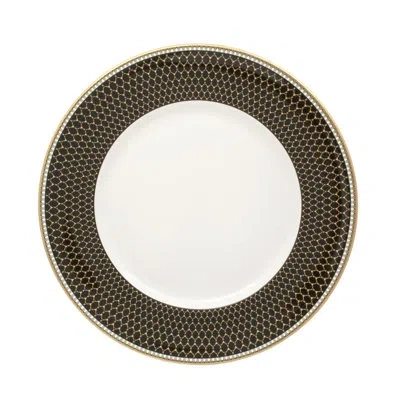 Halcyon Days Antler Trellis Black 8" Plate In Black;white