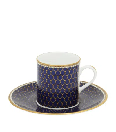 Halcyon Days Antler Trellis Coffee Cup And Saucer