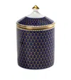 Halcyon Days Antler Trellis Lidded Jasmine Candle In Navy