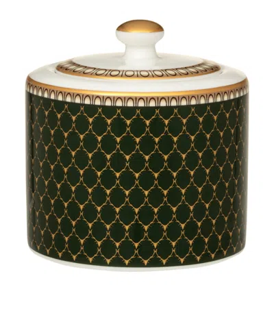 Halcyon Days Antler Trellis Sugar Bowl In Green
