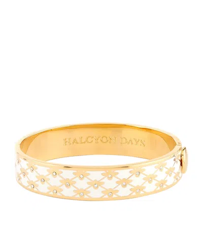 Halcyon Days Bee Trellis Bangle In Beige