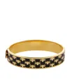 Halcyon Days Bee Trellis Bangle In Black