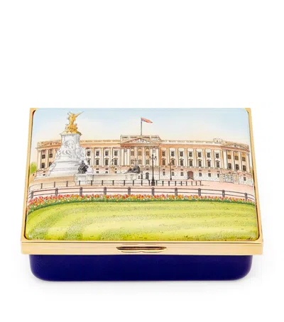 Halcyon Days Enamel Buckingham Palace Box In Multi