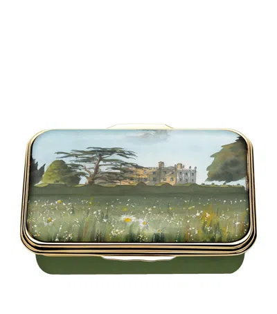 Halcyon Days Enamel Highgrove Watercolour Box In Green