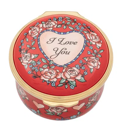 Halcyon Days Enamel I Love You Box In Red