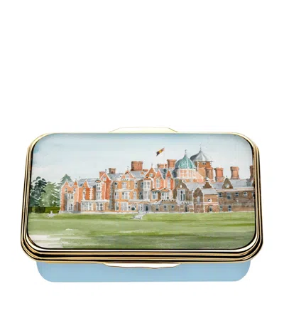 Halcyon Days Enamel Sandringham House Watercolour Box In Multi