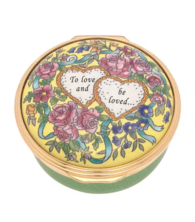 Halcyon Days Enamel To Love And Be Loved Box In Multi