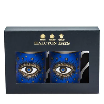 HALCYON DAYS EVIL EYE MUGS, SET OF 2