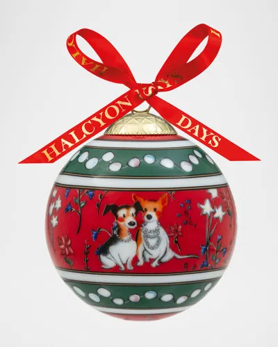 Halcyon Days Girls In Pearls Christmas Ornament