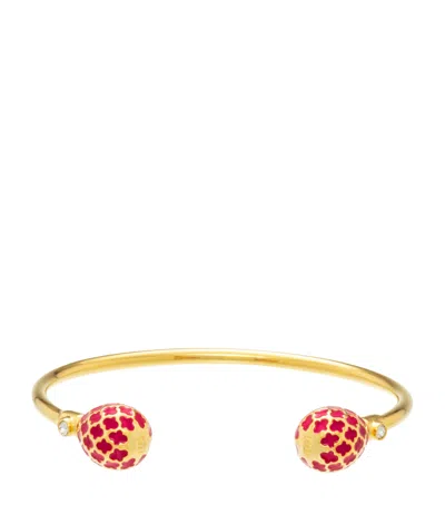 Halcyon Days Gold-plated Agama Torque Bracelet