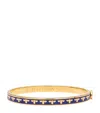 Halcyon Days Gold-plated Bee Bangle In Navy