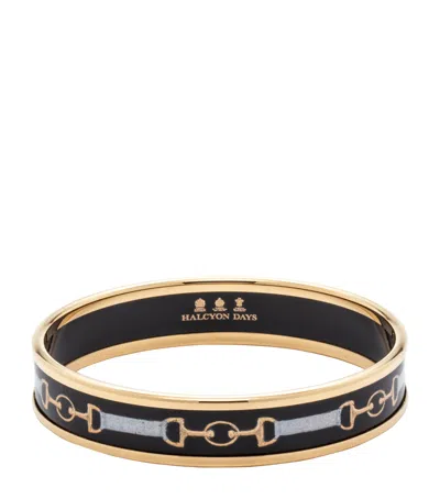 HALCYON DAYS GOLD-PLATED BRIDLE BANGLE