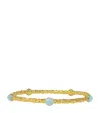 Halcyon Days Gold-plated Cabochon Bangle In Blue