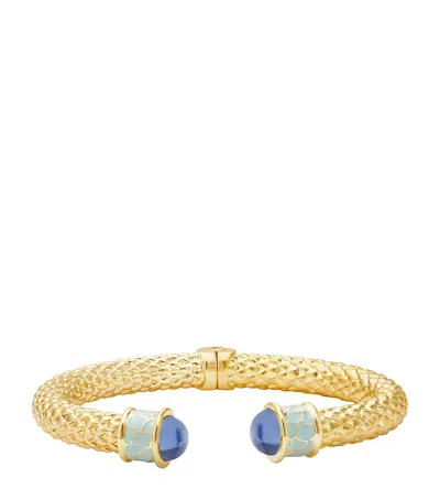 Halcyon Days Gold-plated Cabochon Minoan Bracelet