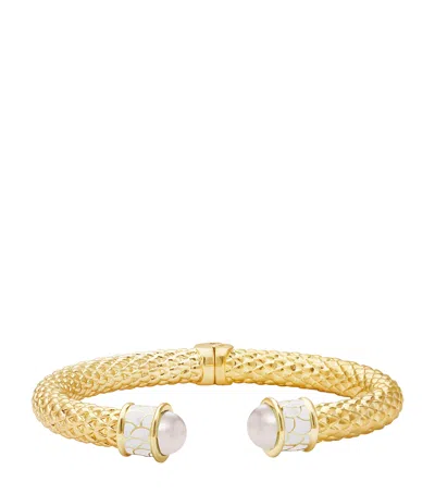 Halcyon Days Gold-plated Cabochon Minoan Bracelet