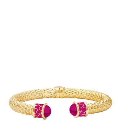 Halcyon Days Gold-plated Minoan Torque Open Bangle