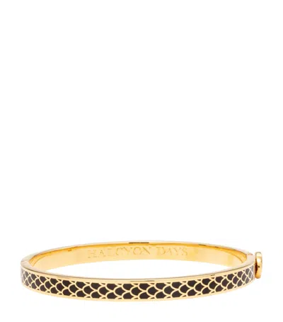 Halcyon Days Gold-plated Salamander Bangle In Black