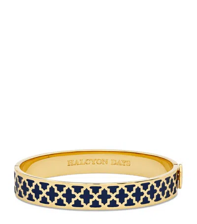 Halcyon Days Gold-plated Agama Bangle In Blue