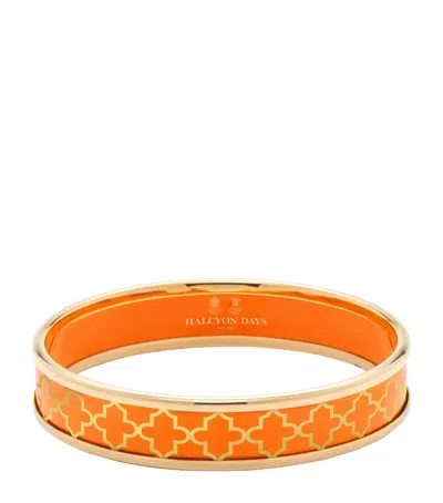 Halcyon Days Gold-plated Agama Bangle In Orange
