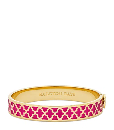 Halcyon Days Gold-plated Agama Bangle In Pink