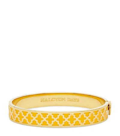 Halcyon Days Gold-plated Agama Bangle In Yellow