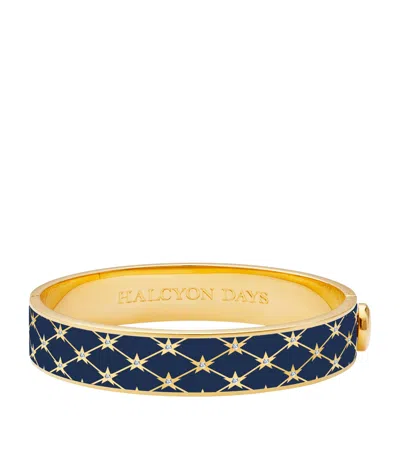 Halcyon Days Gold-plated Enamel Star Bangle