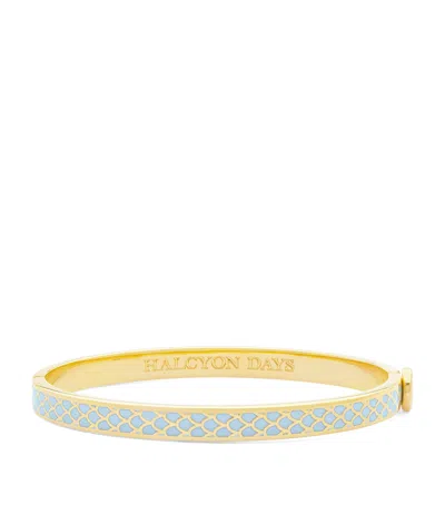 Halcyon Days Gold-plated Salamander Bangle In Blue