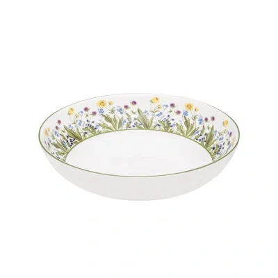 Halcyon Days Highgrove Bone China Serving Bowl In White;green