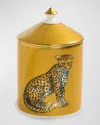 Halcyon Days Leopard Gold Jasmine Lidded Candle In Gold